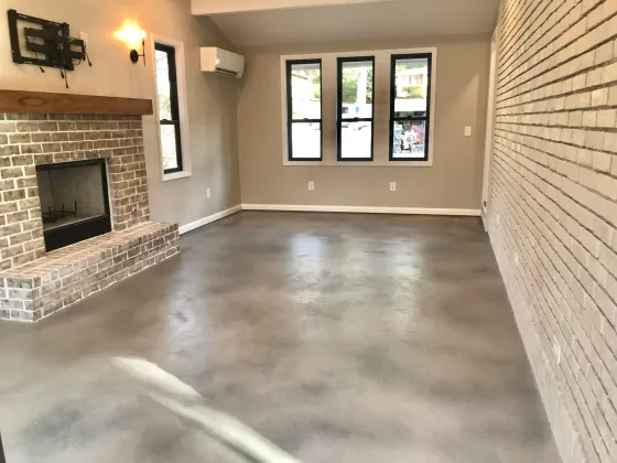 Stained concrete surface transformation by JP Concrete Creations