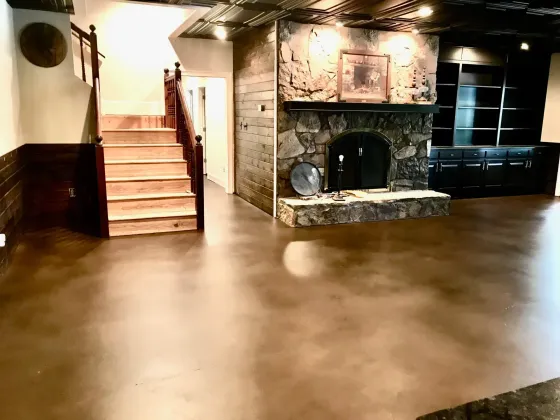 Custom concrete overlay project completed near Kennesaw, Georgia