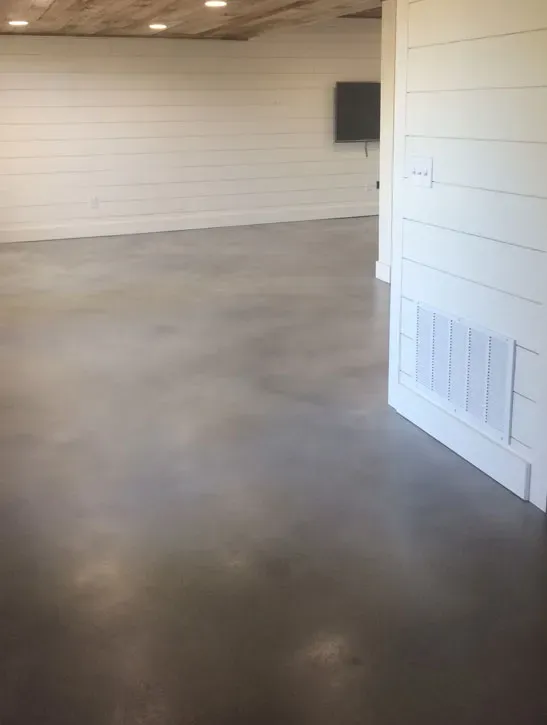 Interior concrete staining project by JP Concrete Creations, residential concrete staining specialist in Kennesaw GA